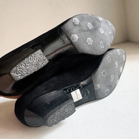 Clarks Artisan Burgundy Purple Stacked Heel Heels 9.5 - Picture 4 of 11